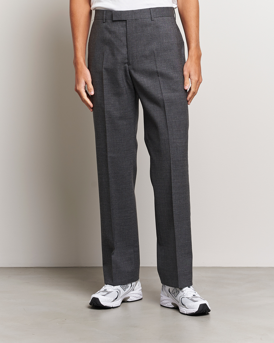 Herre | Contemporary Creators | Sunflower | Straight Wool Trousers Antracite