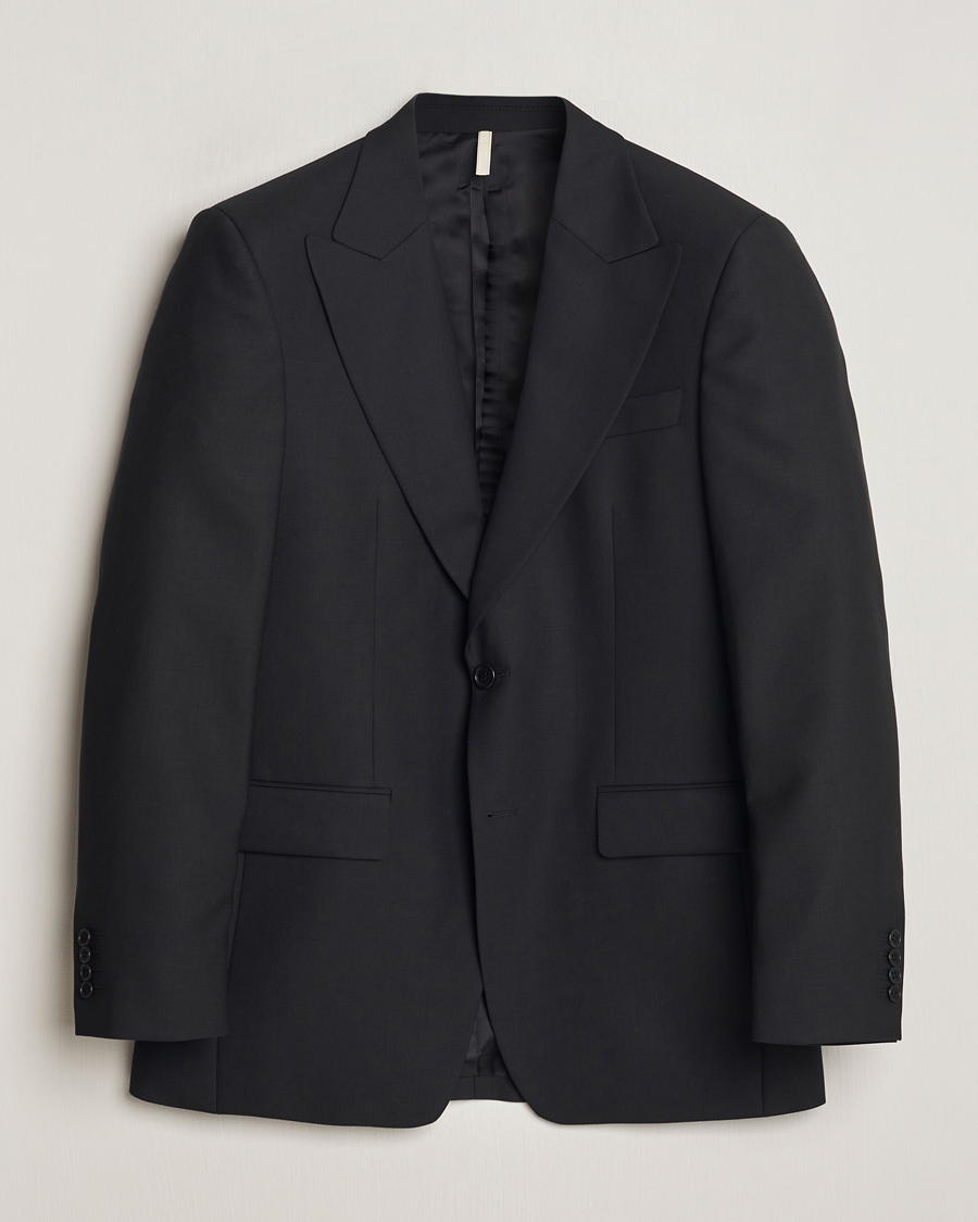 Herre | Dressjakker | Sunflower | Single Breasted Wool Blazer Black