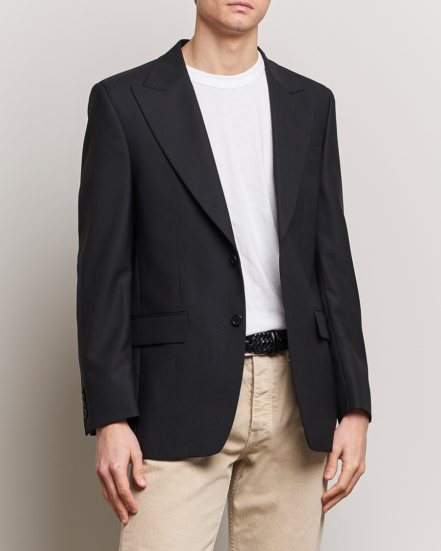 Herre | Enkeltspente dressjakker | Sunflower | Single Breasted Wool Blazer Black