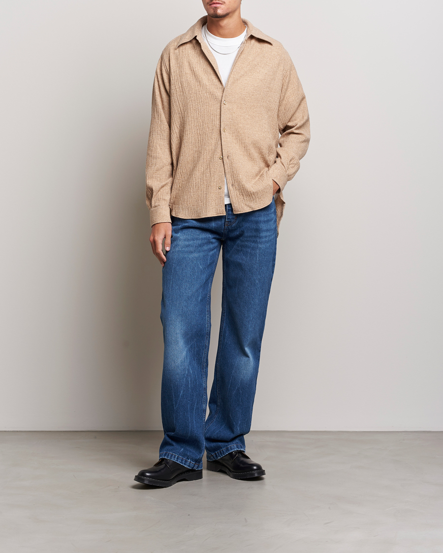 Herre | Skjorter | Sunflower | Please Light Wool Shirt Beige