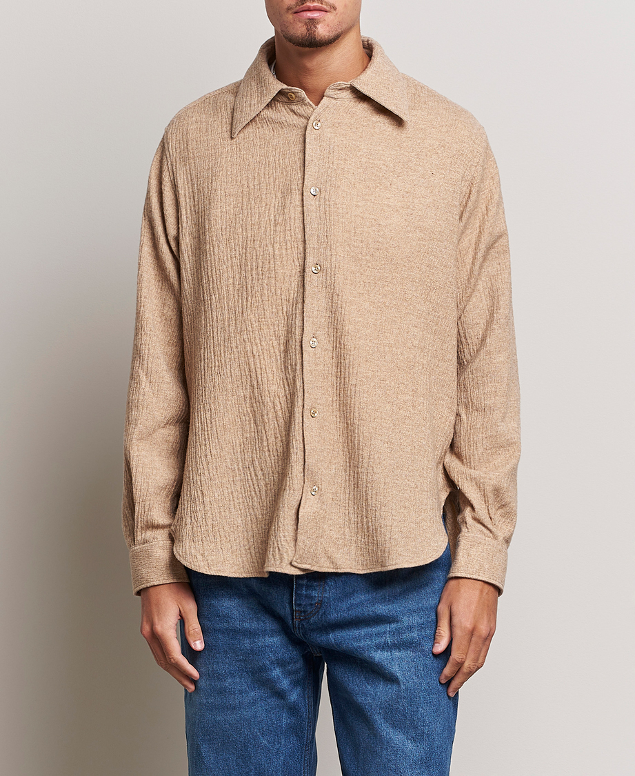 Herre | Skjorter | Sunflower | Please Light Wool Shirt Beige