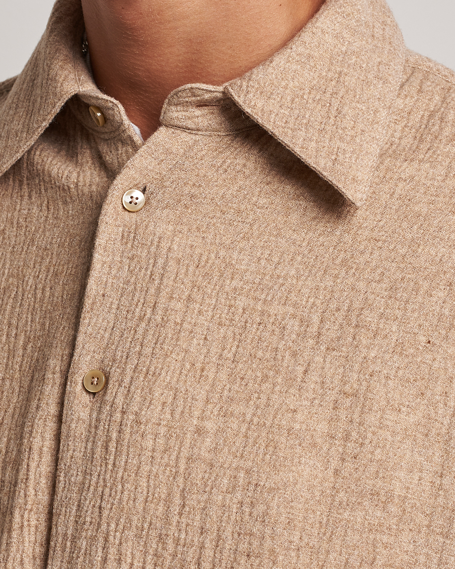 Herre | Skjorter | Sunflower | Please Light Wool Shirt Beige
