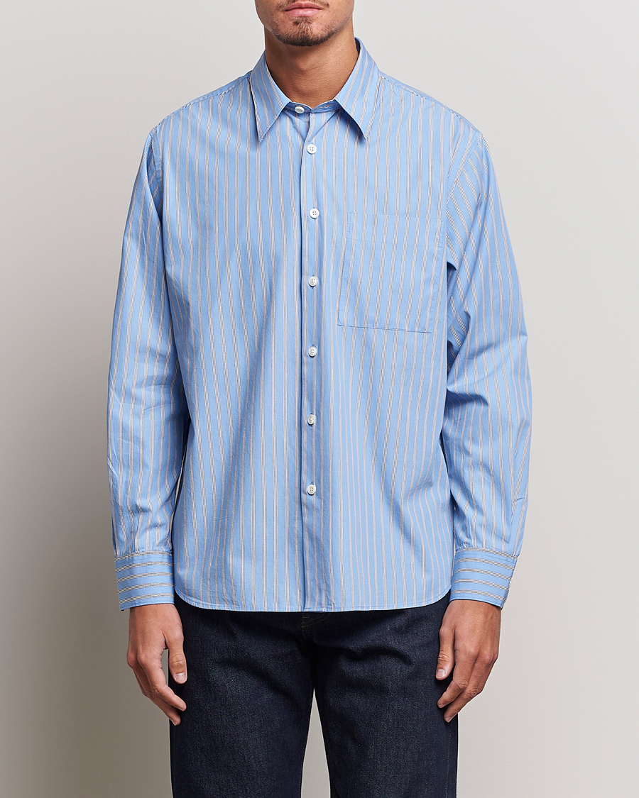 Herre | Sunflower | Sunflower | Ace Poplin Casual Shirt Light Blue