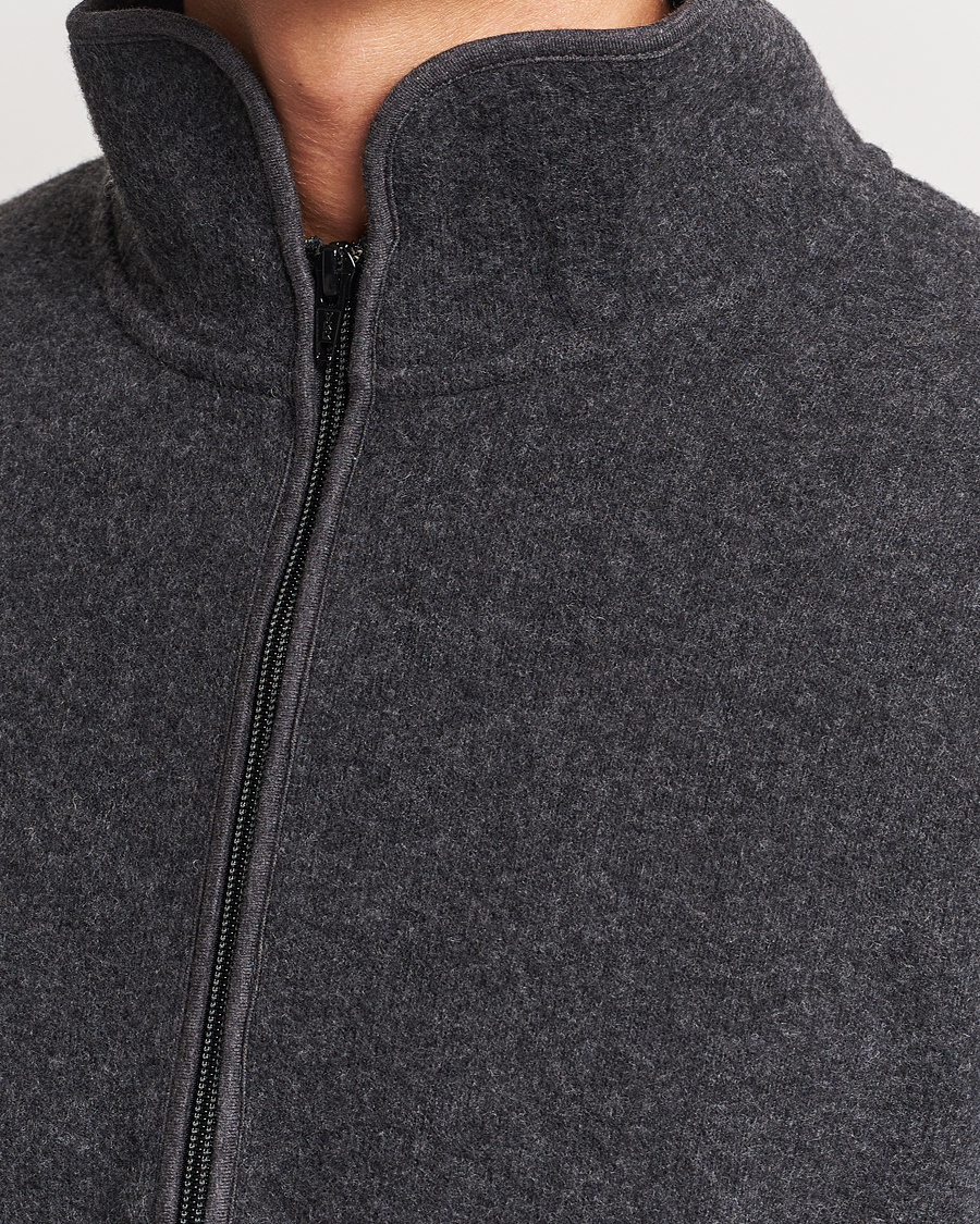 Herre | Gensere | Sunflower | Wool Jersey Half Zip Antracite