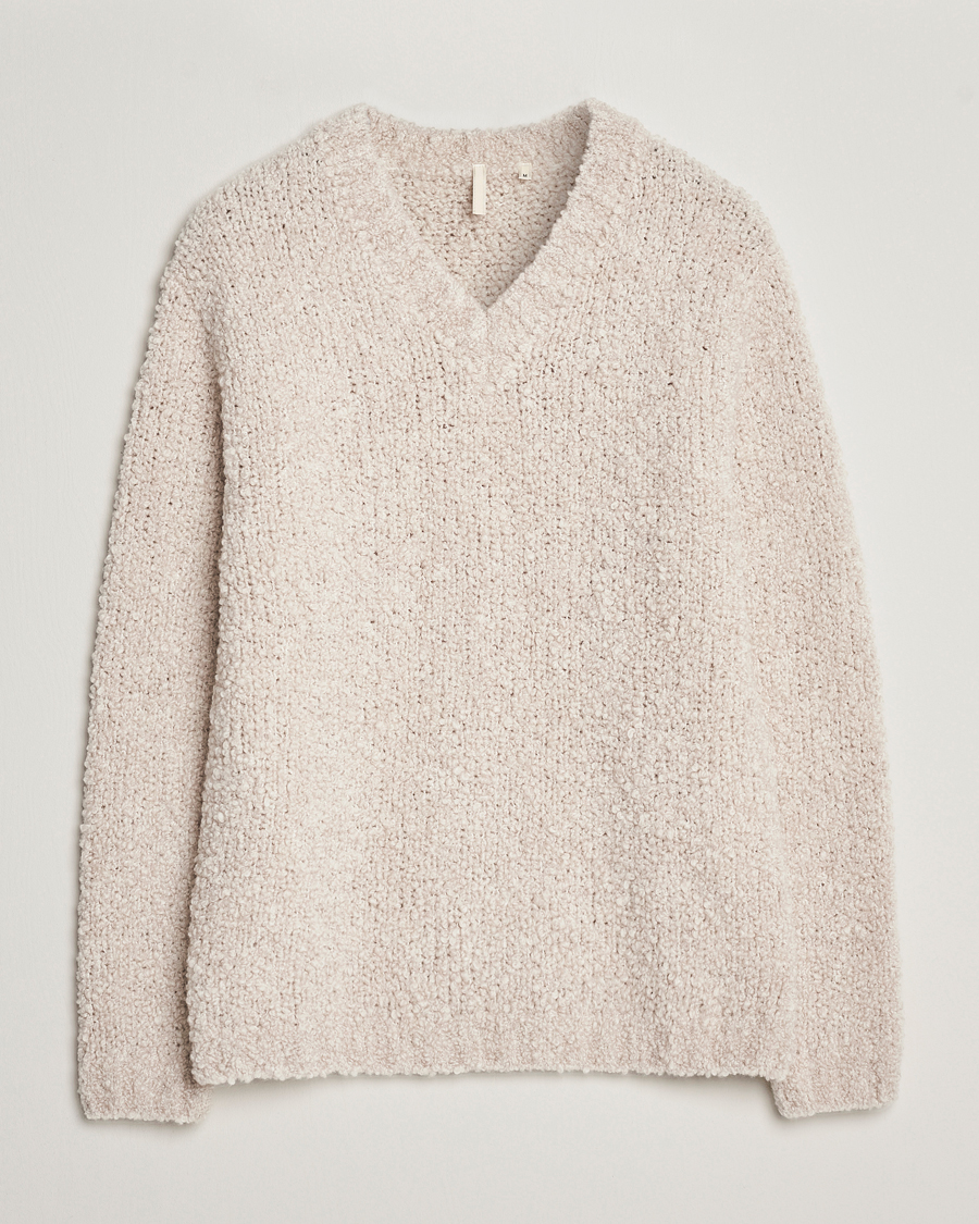 Herre | Gensere | Sunflower | Aske Boucle Sweater Off White
