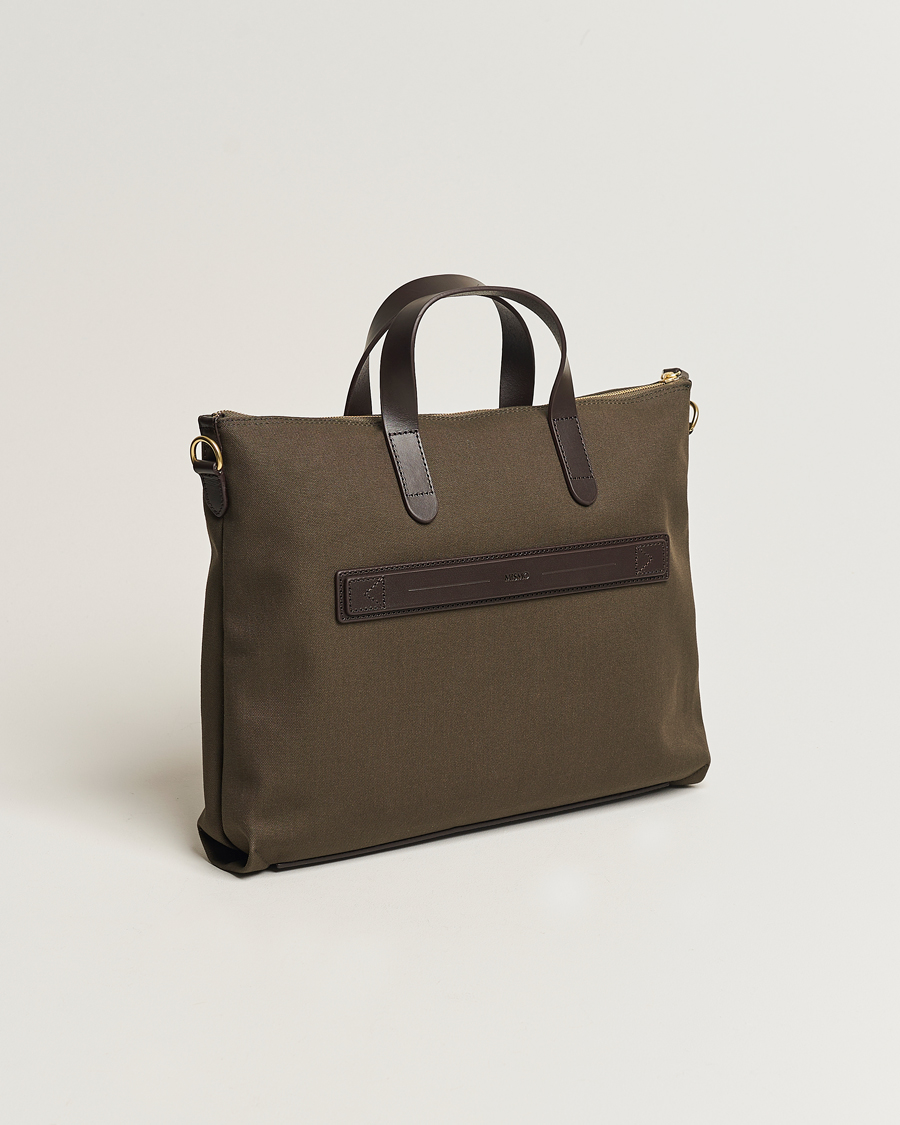 Herre | Vesker | Mismo | MismoM/S Canvas Slim BriefArmy/Dark Brown