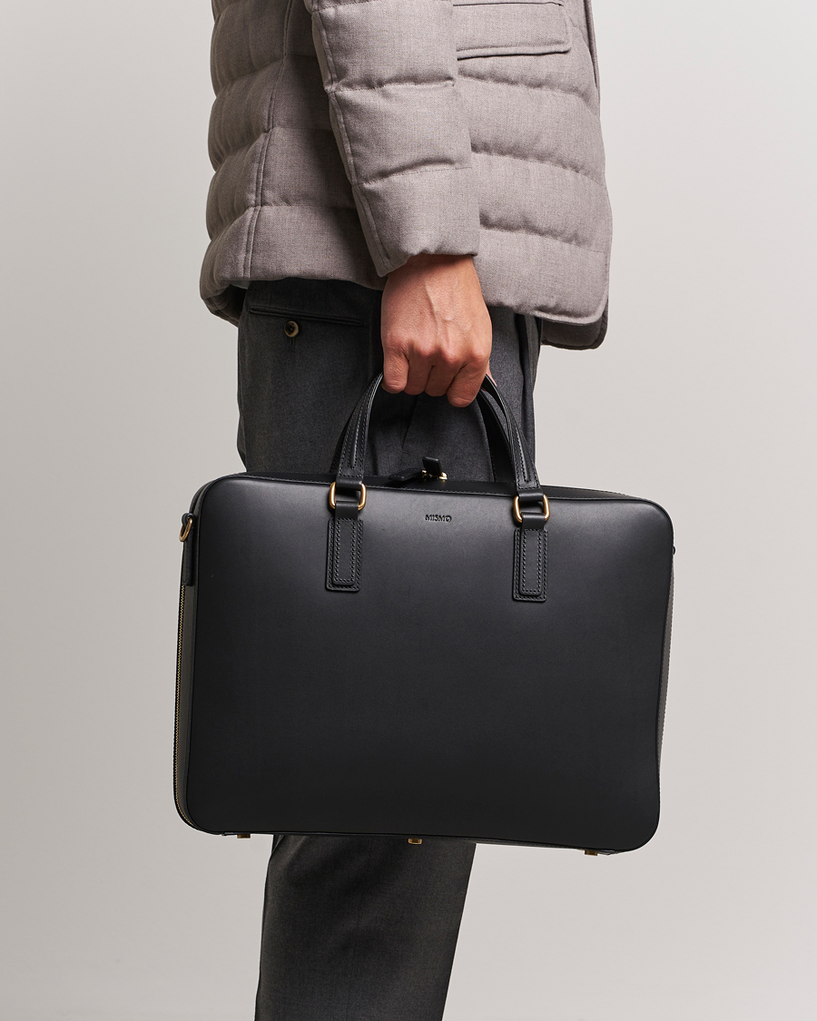 Herre | Assesoarer | Mismo | Morris Full Grain Leather Briefcase Black