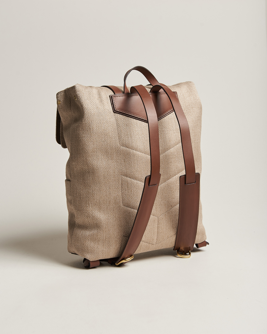 Herre | Mismo M/S Backpack Grand Herringbone/Cuoio | Mismo | M/S Backpack Grand Herringbone/Cuoio