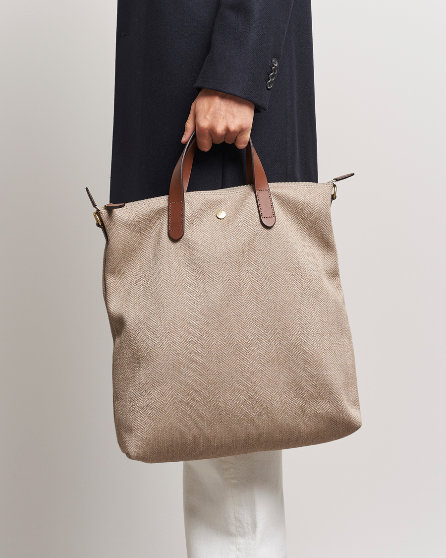 Herre |  | Mismo | M/S Shopper Grand Herringbone/Cuoio