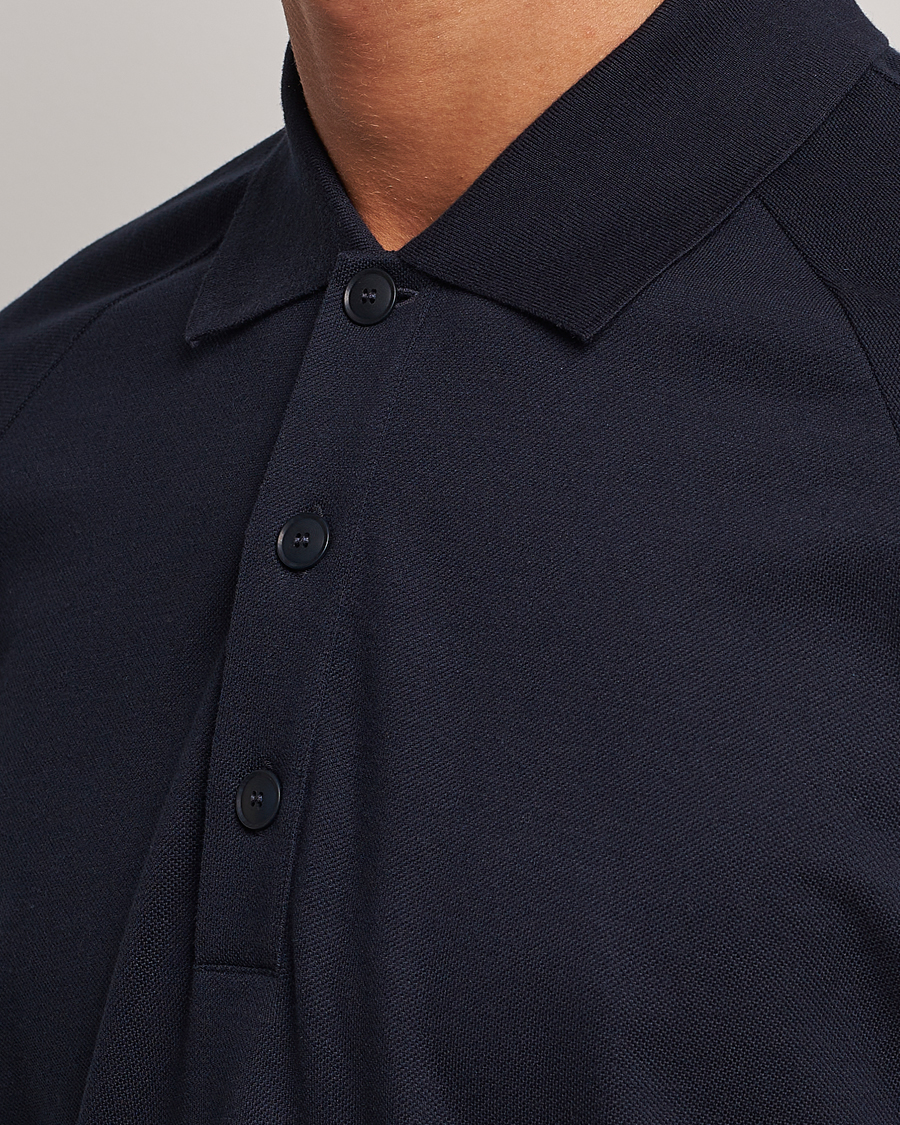 Herre | Pikéer | Giorgio Armani | Cotton/Cashmere Raglan Sleeve Polo Navy