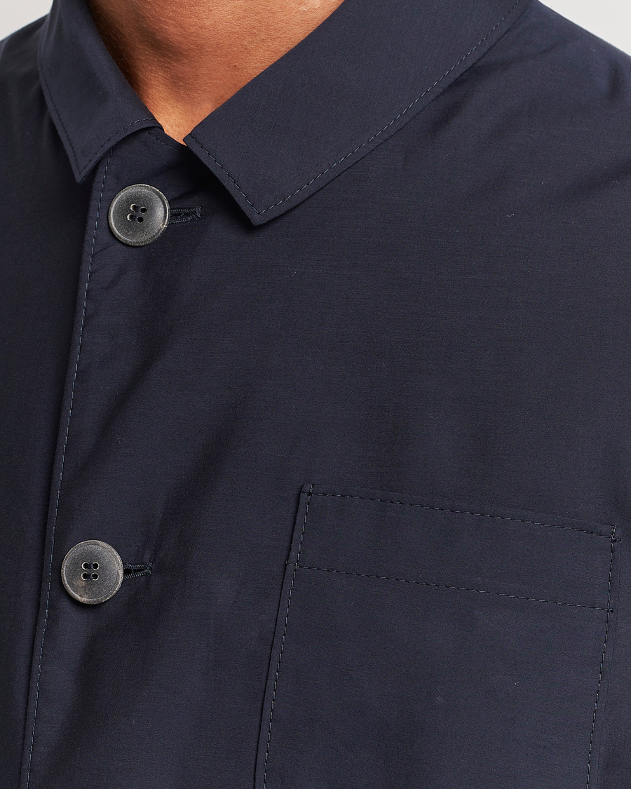 Herre | Jakker | Giorgio Armani | Lightweight Silk Blend Chore Jacket Navy