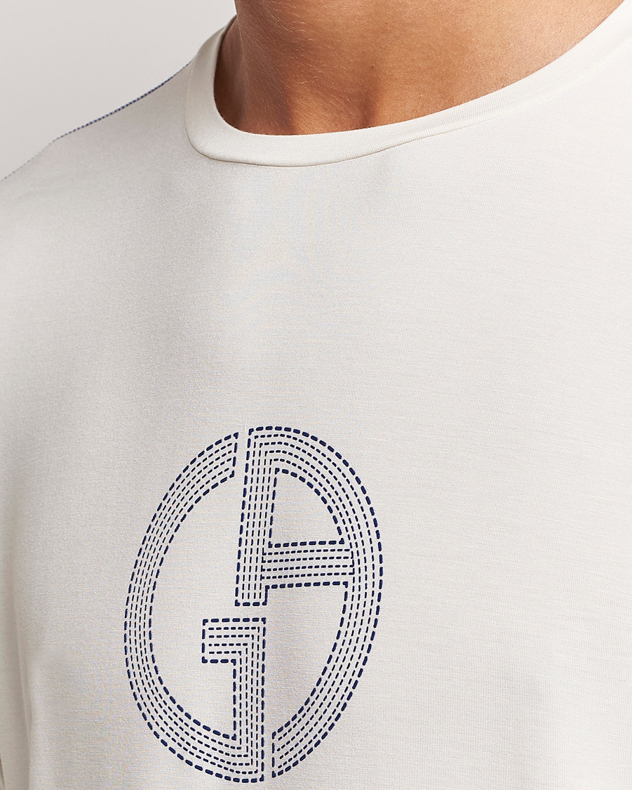 Herre | Gensere | Giorgio Armani | Soft Viscose Jersey Pullover Ivory
