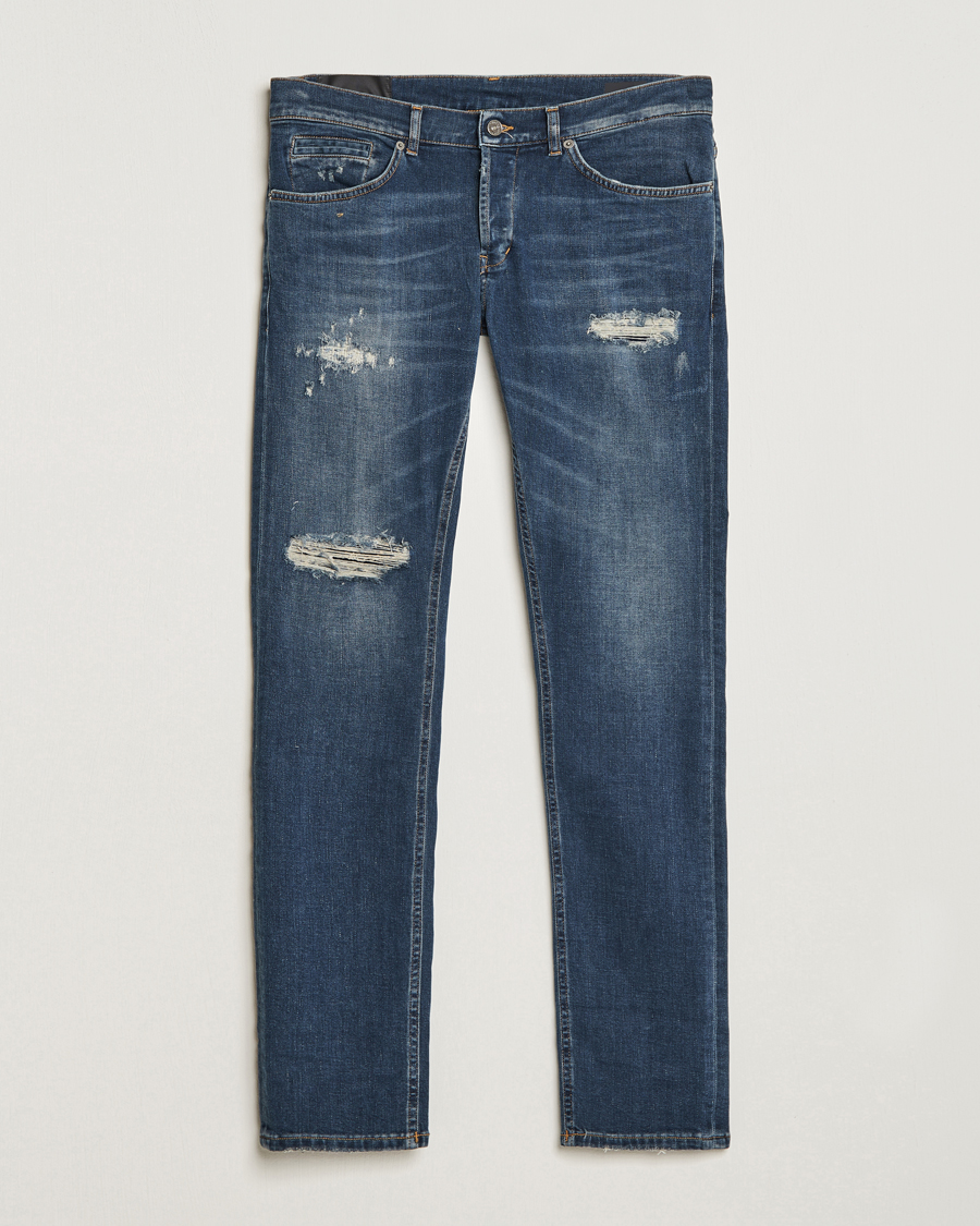 Herre | Jeans | Dondup | George Destroyed Jeans Dark Blue