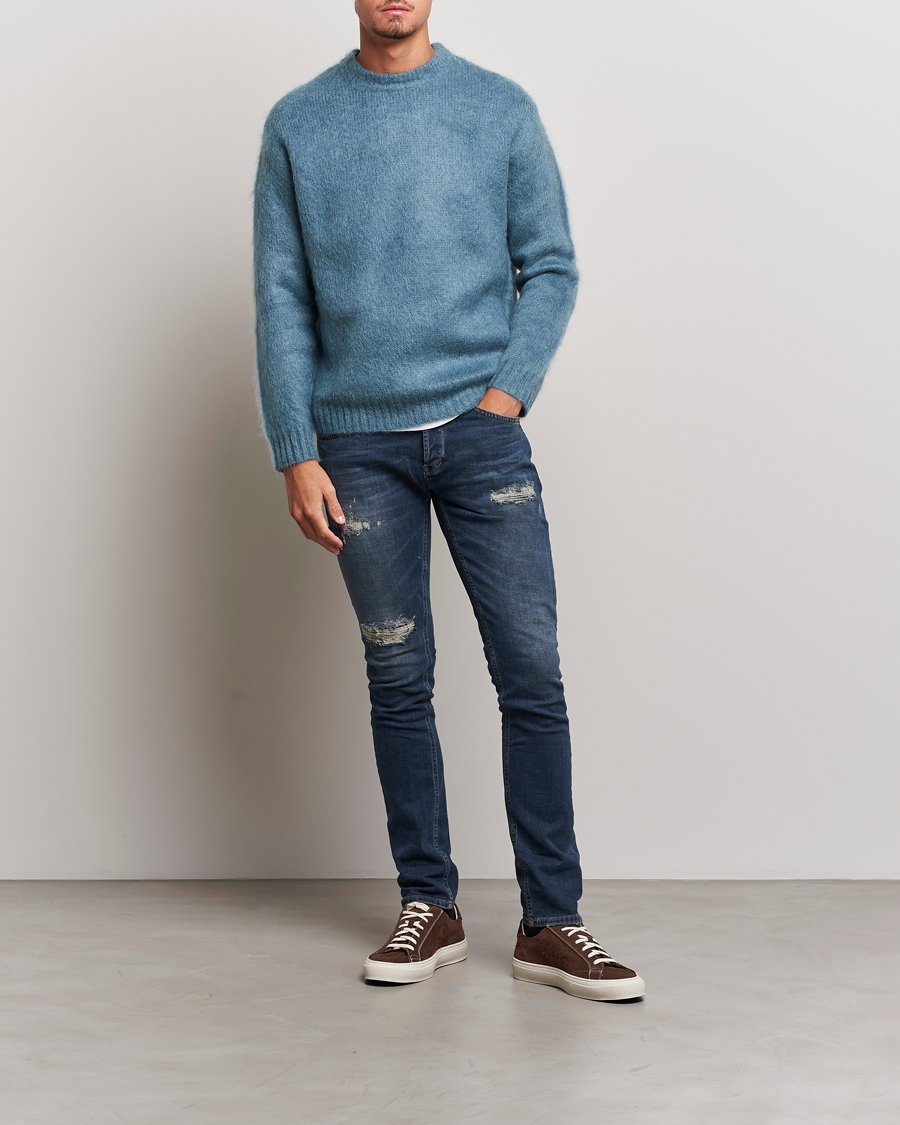 Herre | Jeans | Dondup | George Destroyed Jeans Dark Blue