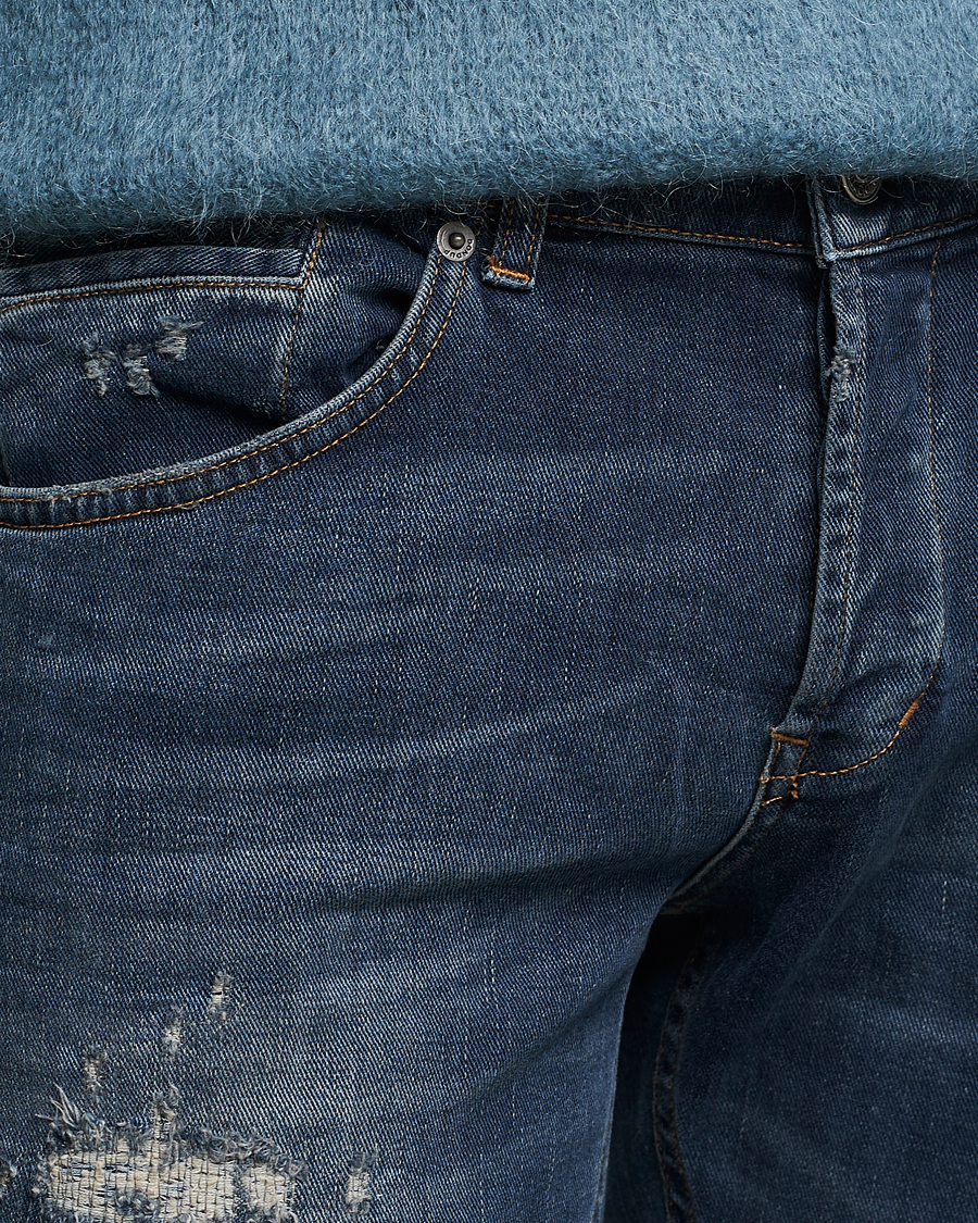 Herre | Jeans | Dondup | George Destroyed Jeans Dark Blue