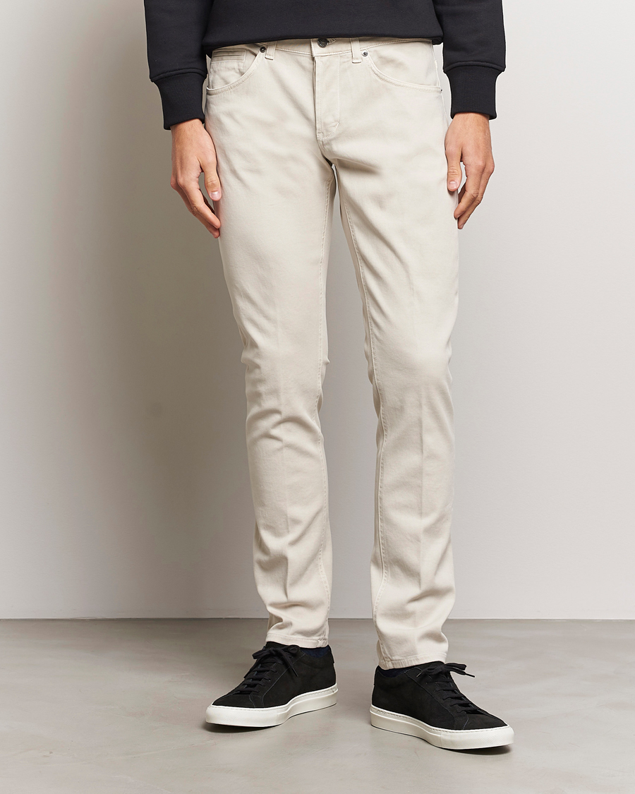 Herre | Hvite jeans | Dondup | George 5-Pocket Jeans Light Sand