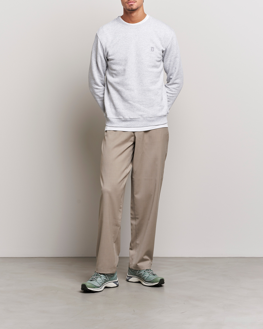 Herre | Gensere | Dondup | Logo Crew Neck Sweatshirt Light Grey