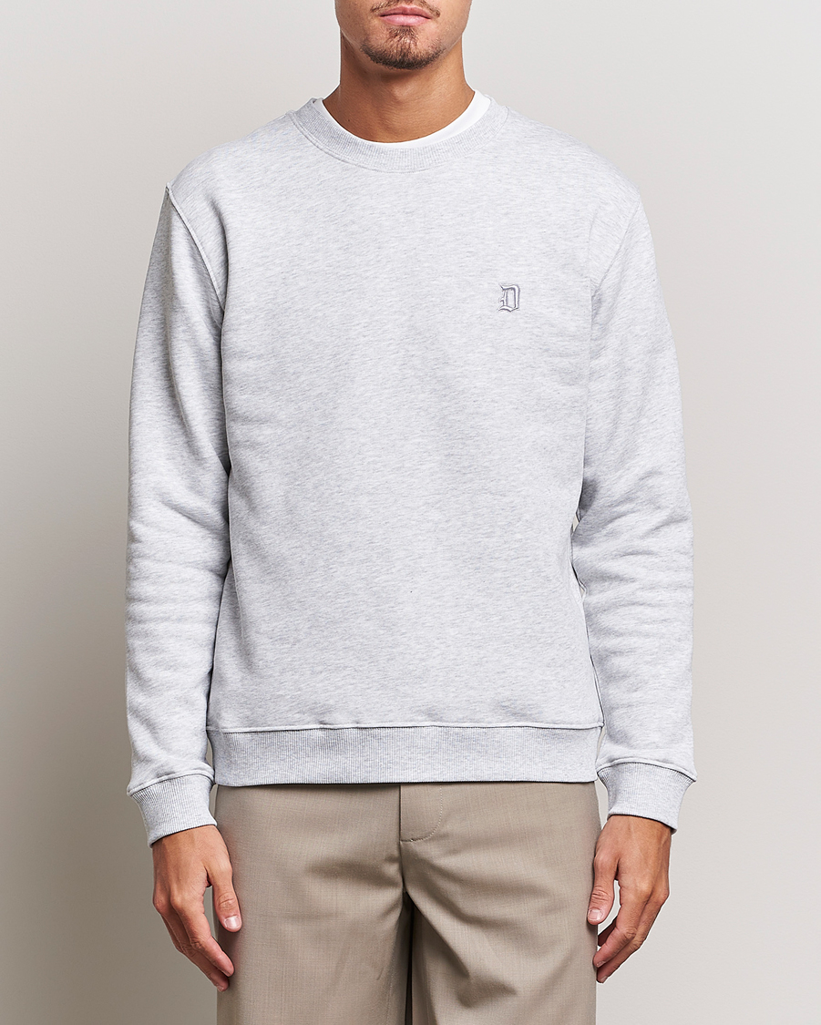 Herre | Gensere | Dondup | Logo Crew Neck Sweatshirt Light Grey