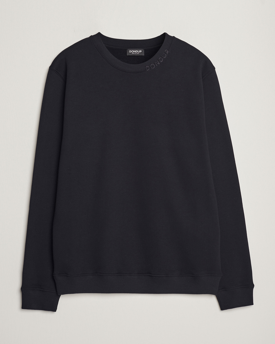 Herre | Gensere | Dondup | Logo Crew Neck Sweatshirt Black