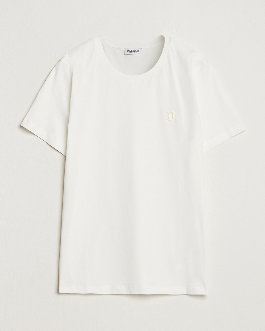 Herre | Dondup | Dondup | Logo Crew Neck T-Shirt Off White
