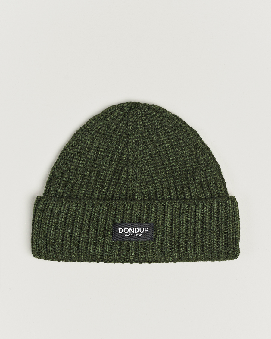 Herre | Dondup | Dondup | Ribbed Beanie Olive Green