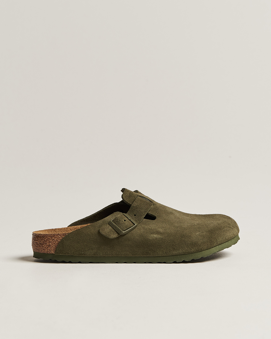 Herre | BIRKENSTOCK Boston Classic Footbed Thyme Suede | BIRKENSTOCK | Boston Classic Footbed Thyme Suede