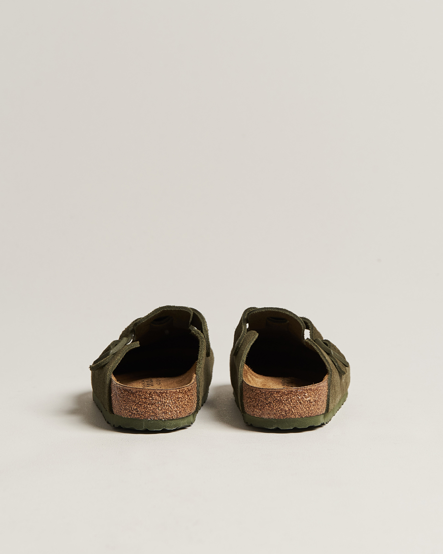 Herre | BIRKENSTOCK Boston Classic Footbed Thyme Green Suede | BIRKENSTOCK | Boston Classic Footbed Thyme Green Suede