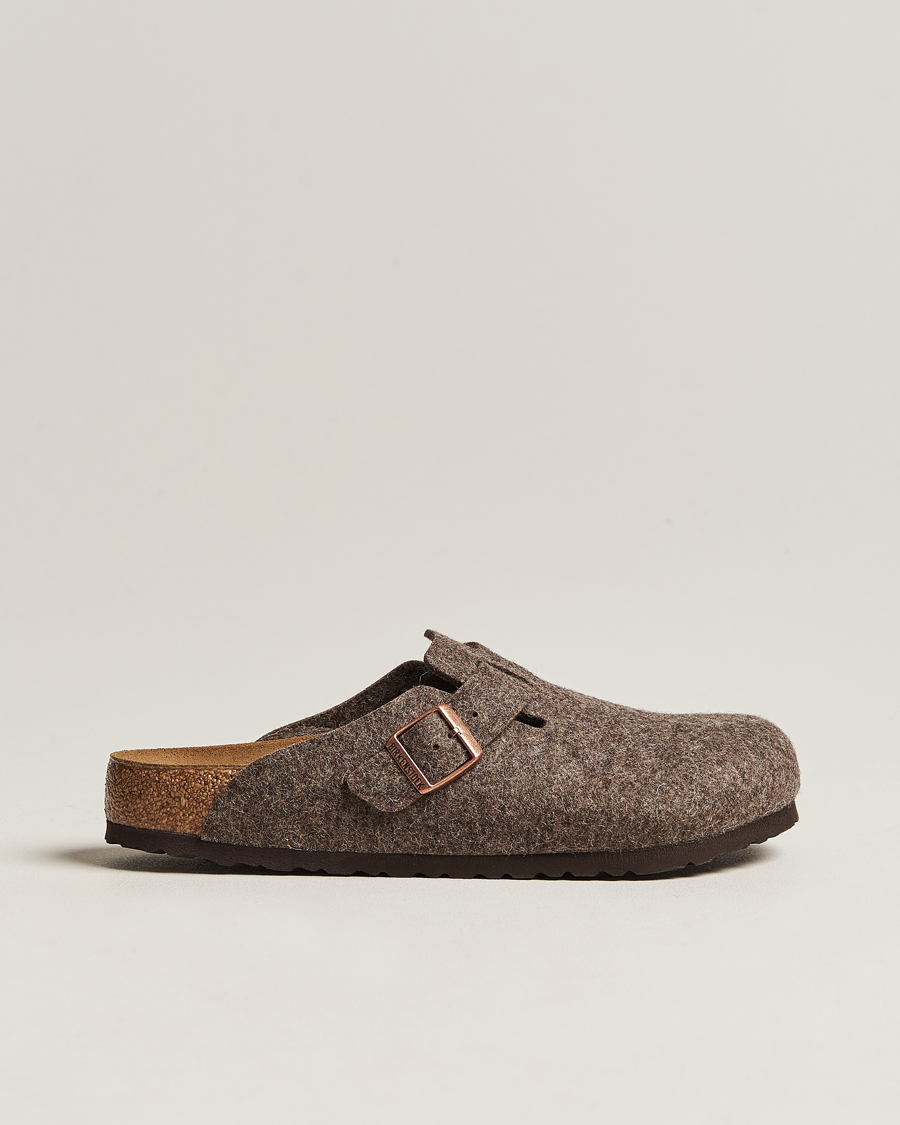 Herre | BIRKENSTOCK Boston Classic Footbed Wool Felt Antracite | BIRKENSTOCK | Boston Classic Footbed Wool Felt Antracite