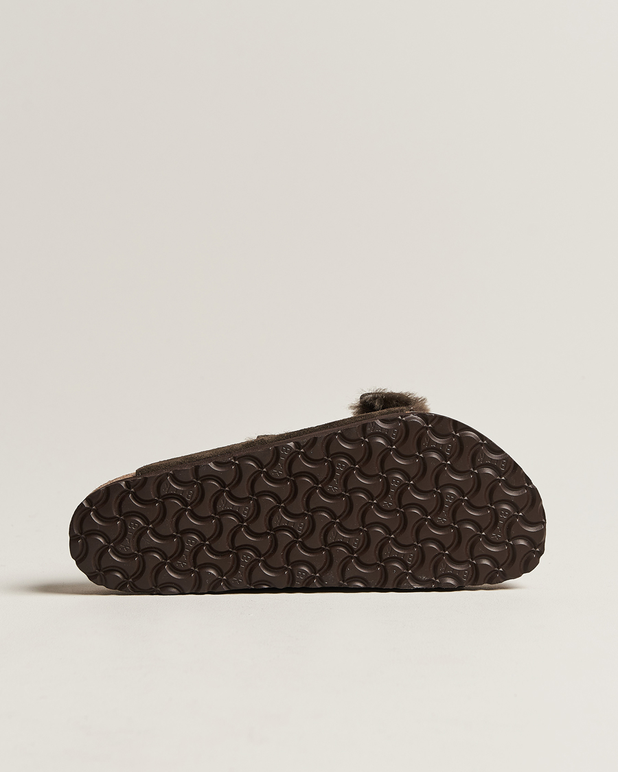 Herre | Sandaler og tøfler | BIRKENSTOCK | Arizona Classic Footbed Shearling Mocha Suede