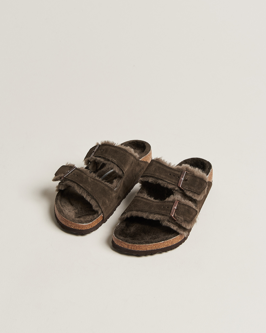 Herre | Avdelinger | BIRKENSTOCK | Arizona Classic Footbed Shearling Mocha Suede