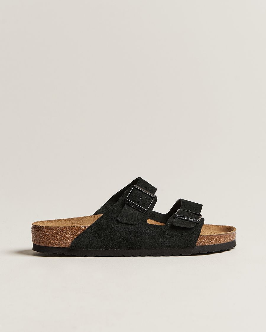 Herre | Sandaler og tøfler | BIRKENSTOCK | Arizona Soft Footbed Black Suede