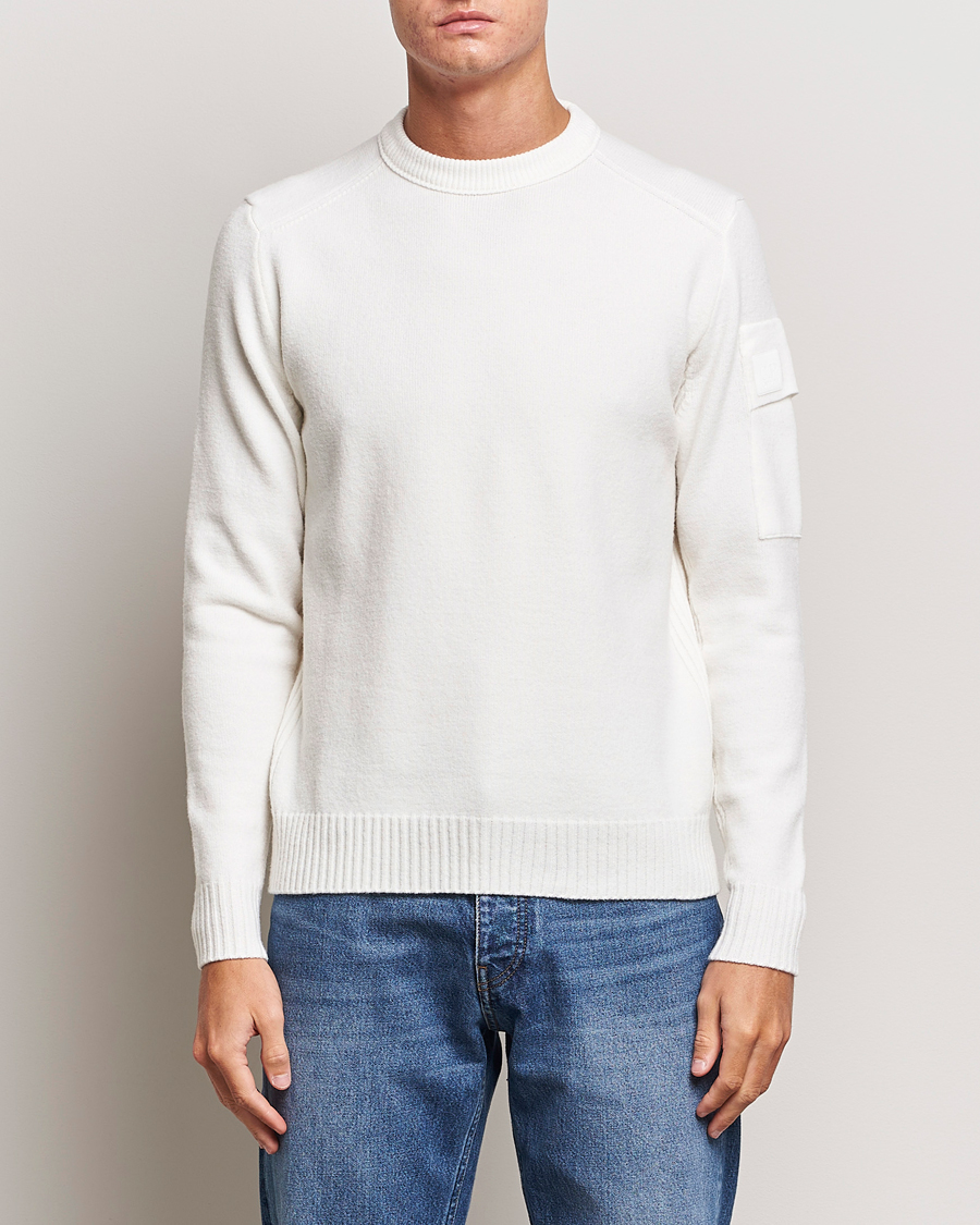 Herre |  | C.P. Company | Metropolis Knitted Wool Crew Neck White