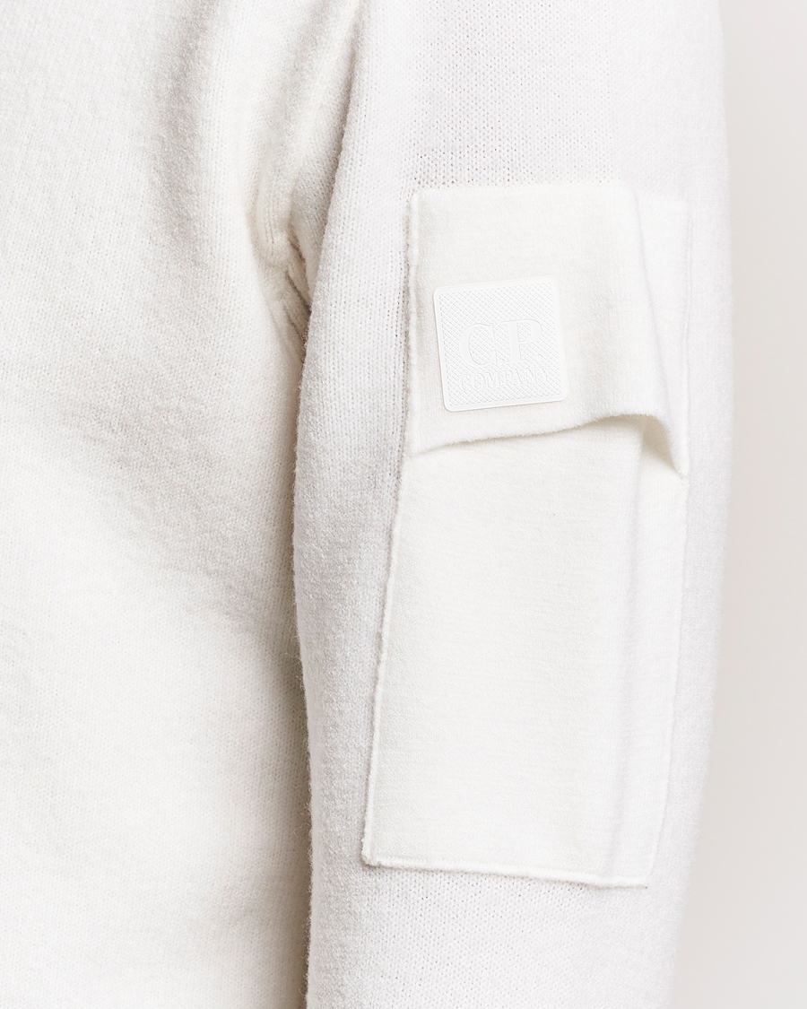 Herre | Gensere | C.P. Company | Metropolis Knitted Wool Crew Neck White