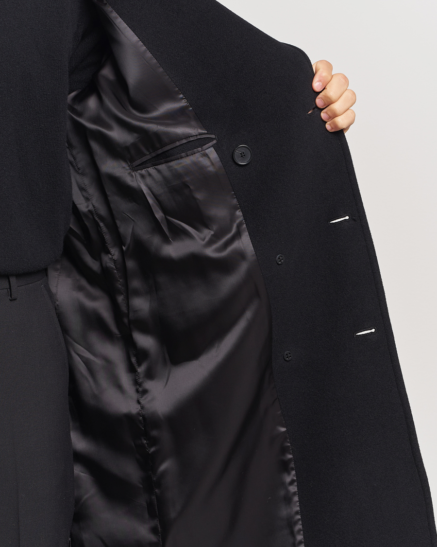 Herre | Jakker | Filippa K | Double Breasted Wool Coat Black