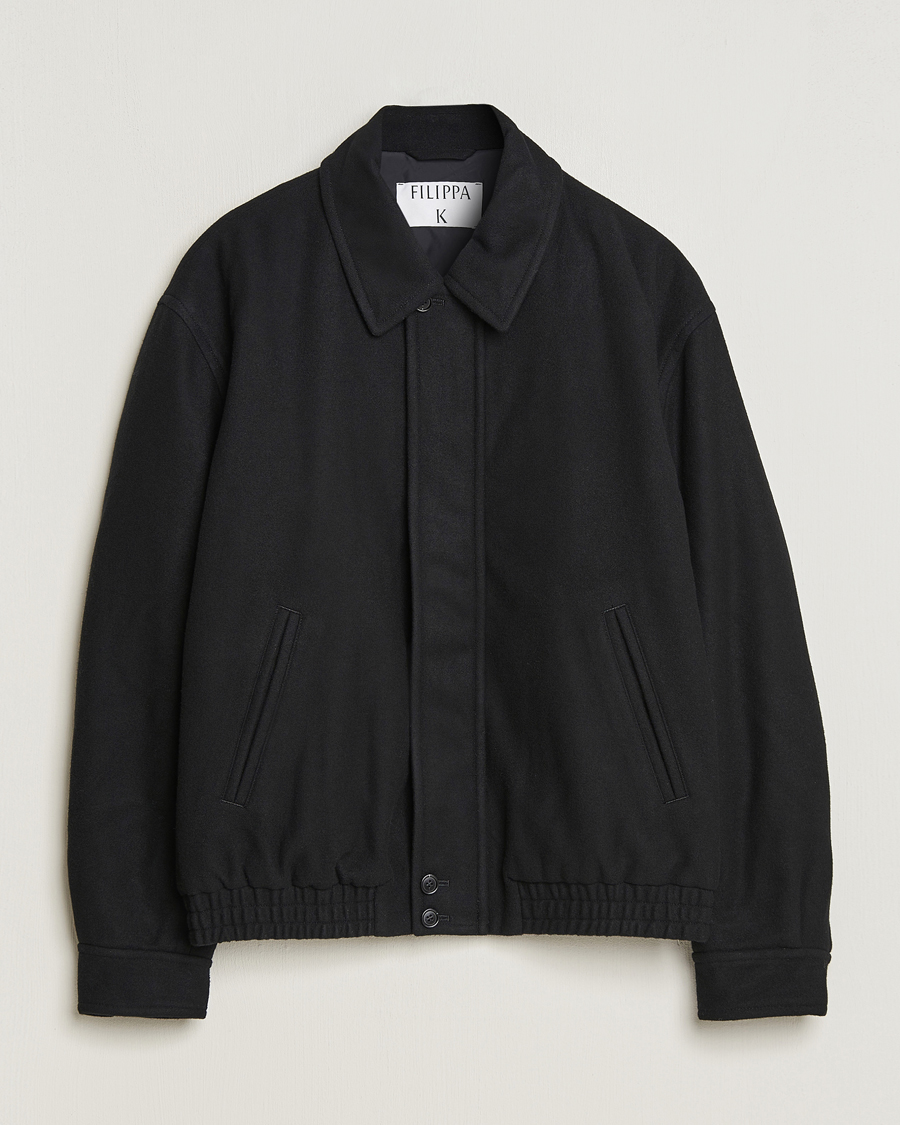 Herre | Jakker | Filippa K | Wool Bomber Jacket Black