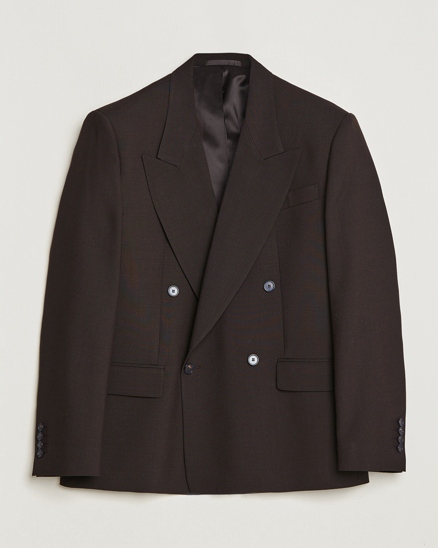 Herre | Dressjakker | Filippa K | Boxy Wool Double Breasted Blazer Dark Chocolate