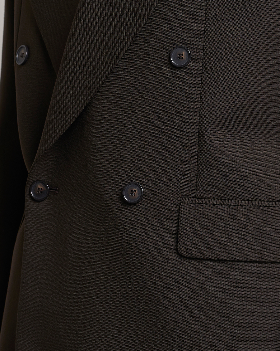Herre | Dressjakker | Filippa K | Boxy Wool Double Breasted Blazer Dark Chocolate