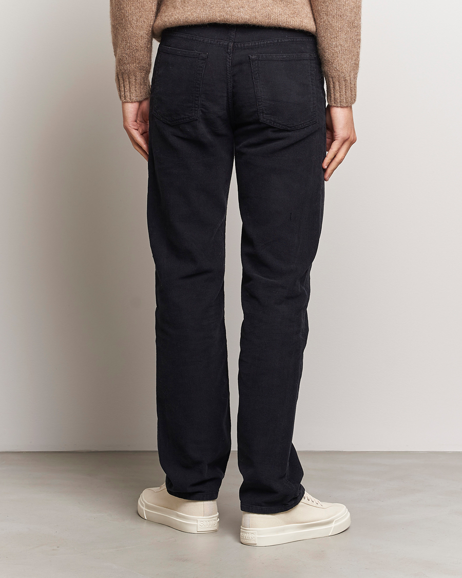 Herre | Bukser | Filippa K | Straight Fit Garment Dyed Corduroy Pants Black