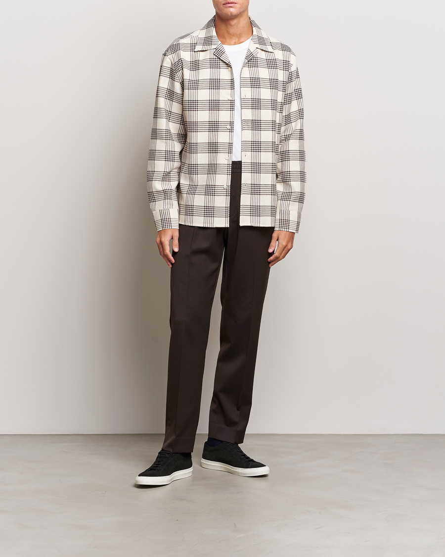 Herre | Bukser | Filippa K | Relaxed Terry Wool Trousers Dark Brown