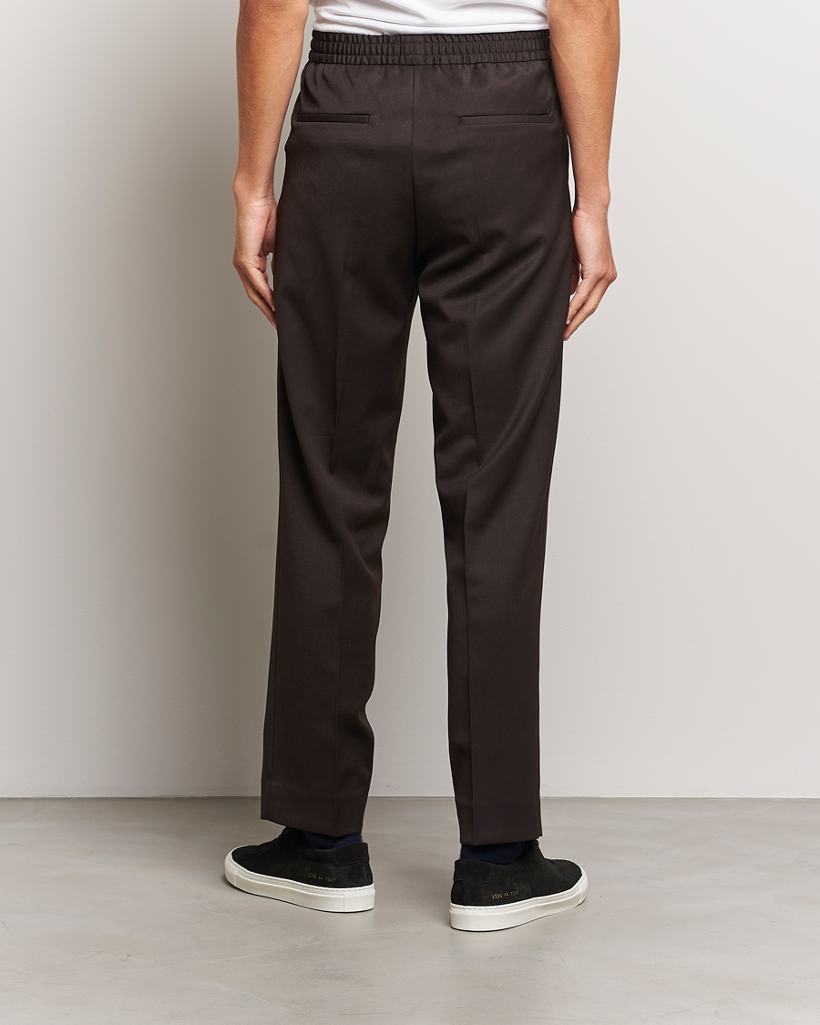 Herre | Bukser | Filippa K | Relaxed Terry Wool Trousers Dark Brown