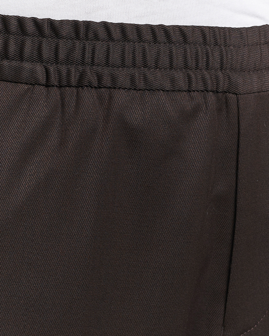 Herre | Bukser | Filippa K | Relaxed Terry Wool Trousers Dark Brown