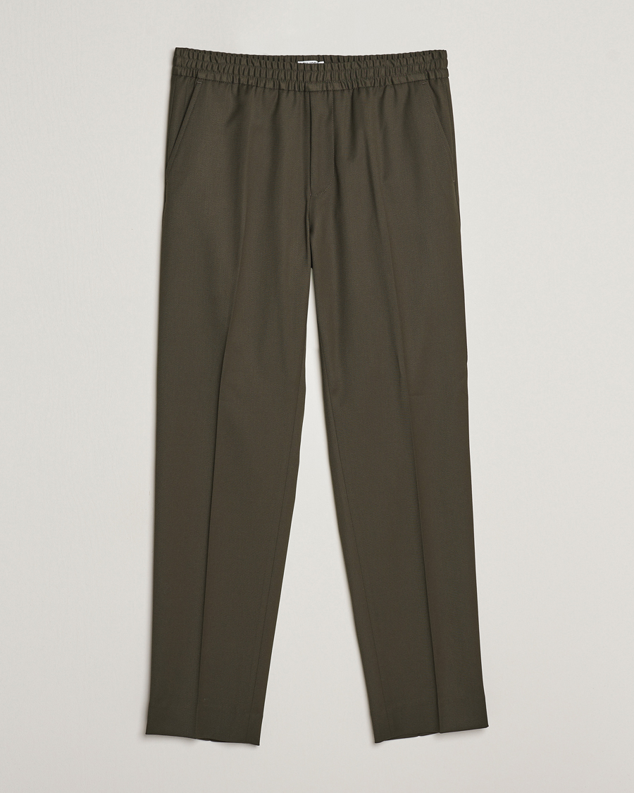 Herre | Bukser | Filippa K | Relaxed Terry Wool Trousers Dark Forest Green