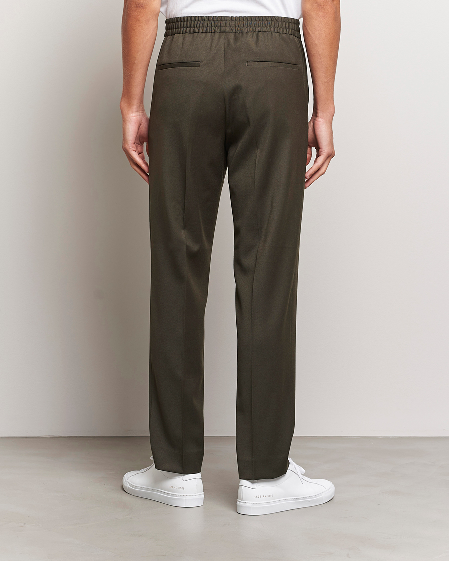 Herre | Bukser | Filippa K | Relaxed Terry Wool Trousers Dark Forest Green