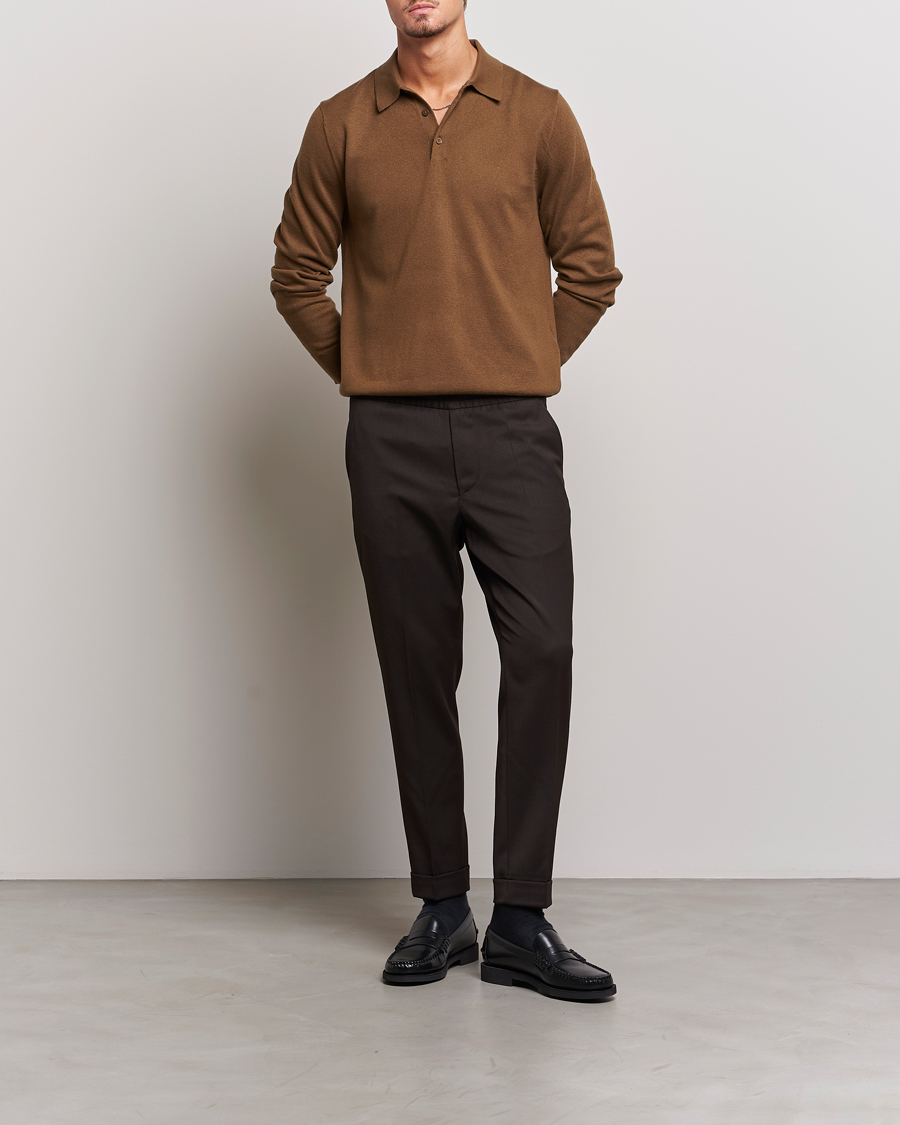 Herre | Bukser | Filippa K | Terry Wool Trousers Dark Brown