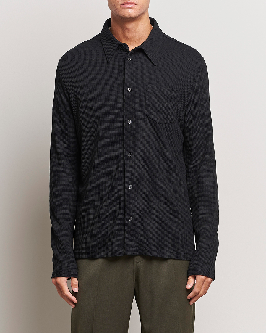 Herre | Casual | Filippa K | Waffle Jersey Shirt Black