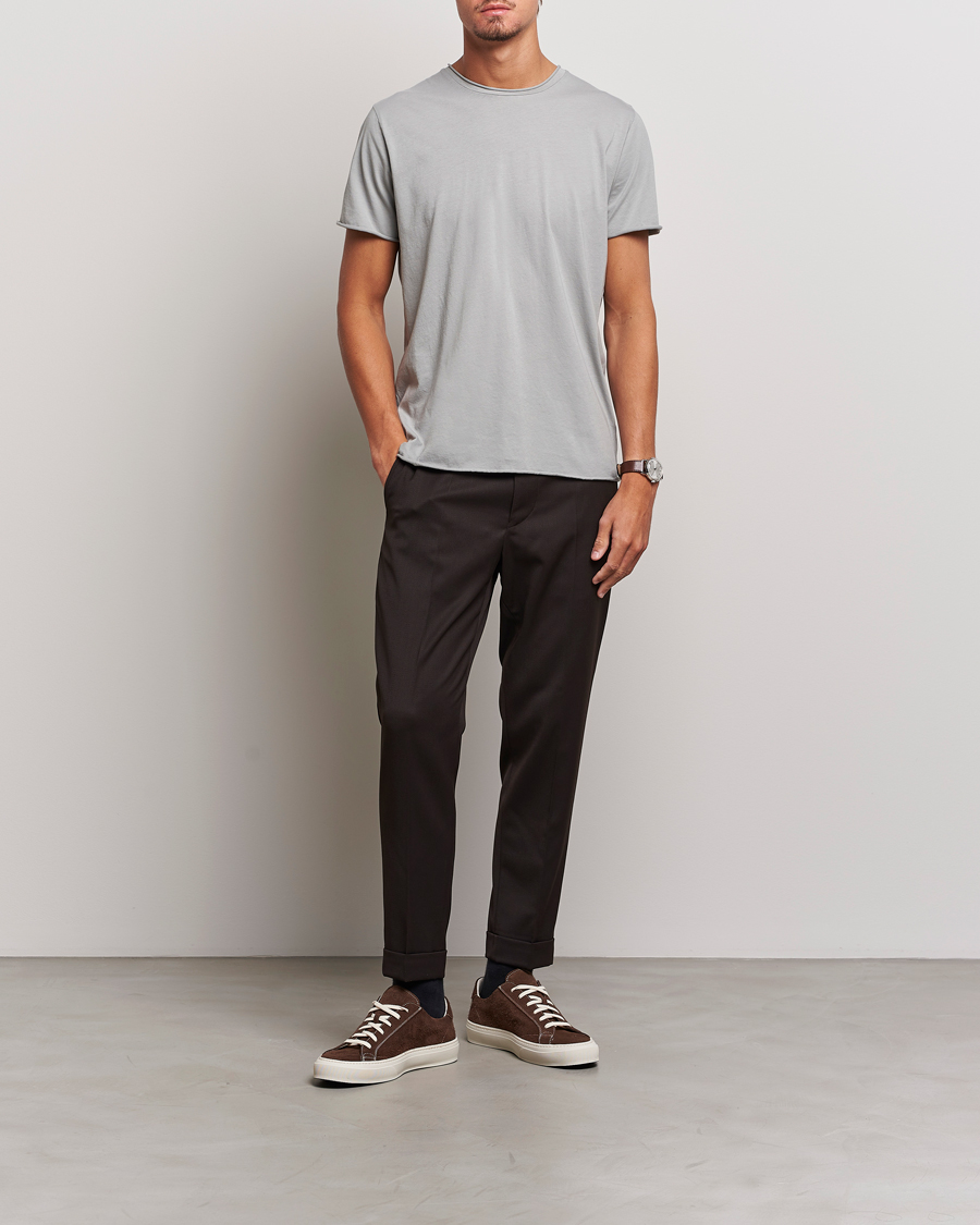 Herre | T-Shirts | Filippa K | Roll Neck T-Shirt Feather Grey