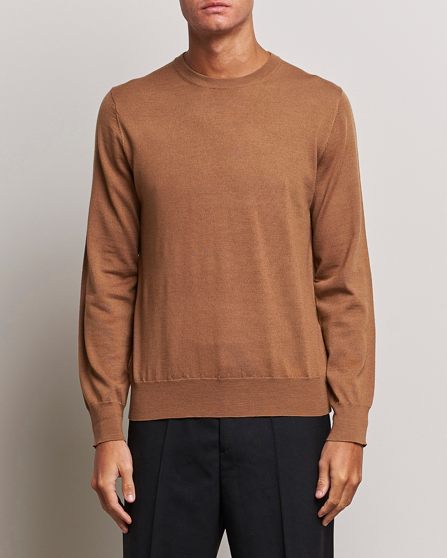 Herre |  | Filippa K | Merino Round Neck Sweater Camel