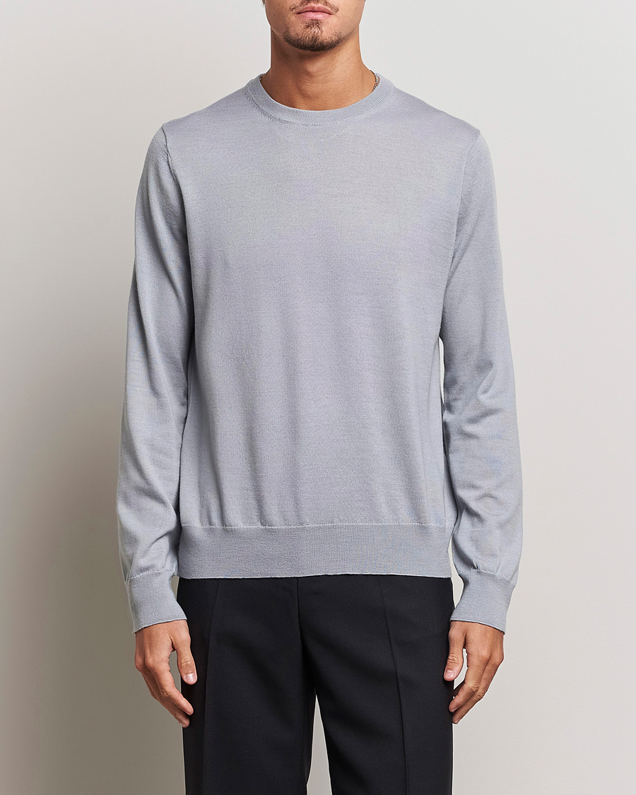 Herre |  | Filippa K | Merino Round Neck Sweater Fog Blue