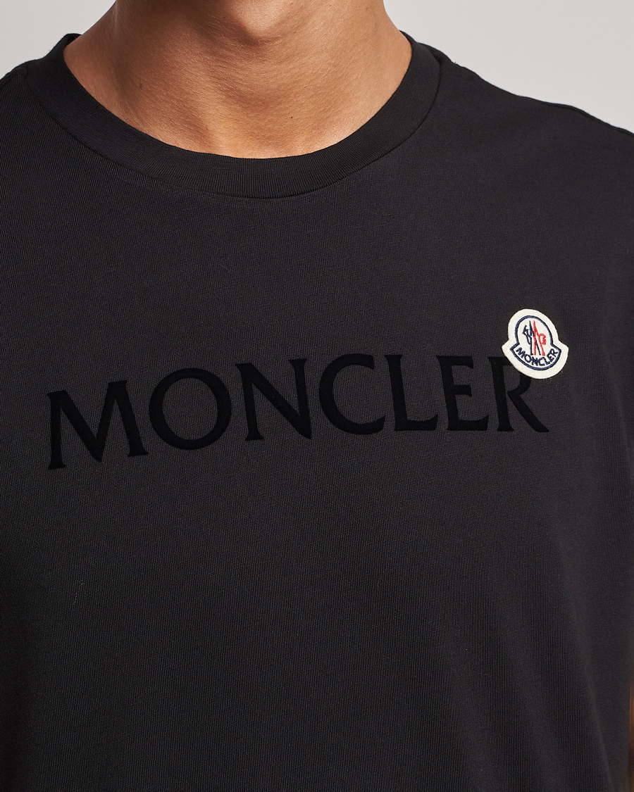 Herre | T-Shirts | Moncler | Lettering Logo T-Shirt Black
