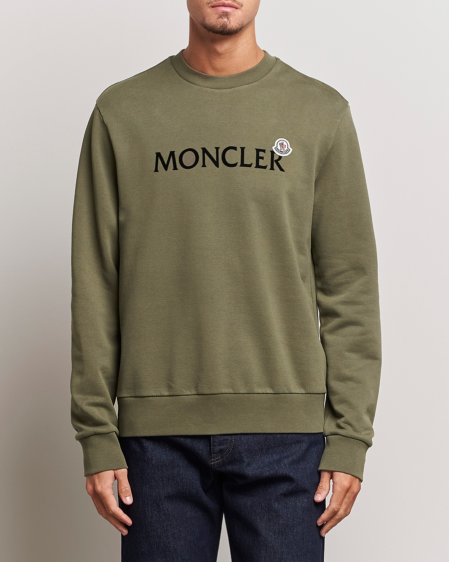 Herre | Gensere | Moncler | Lettering Logo Sweatshirt Olive